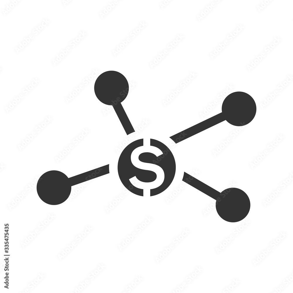 Financial network icon Financial network icon