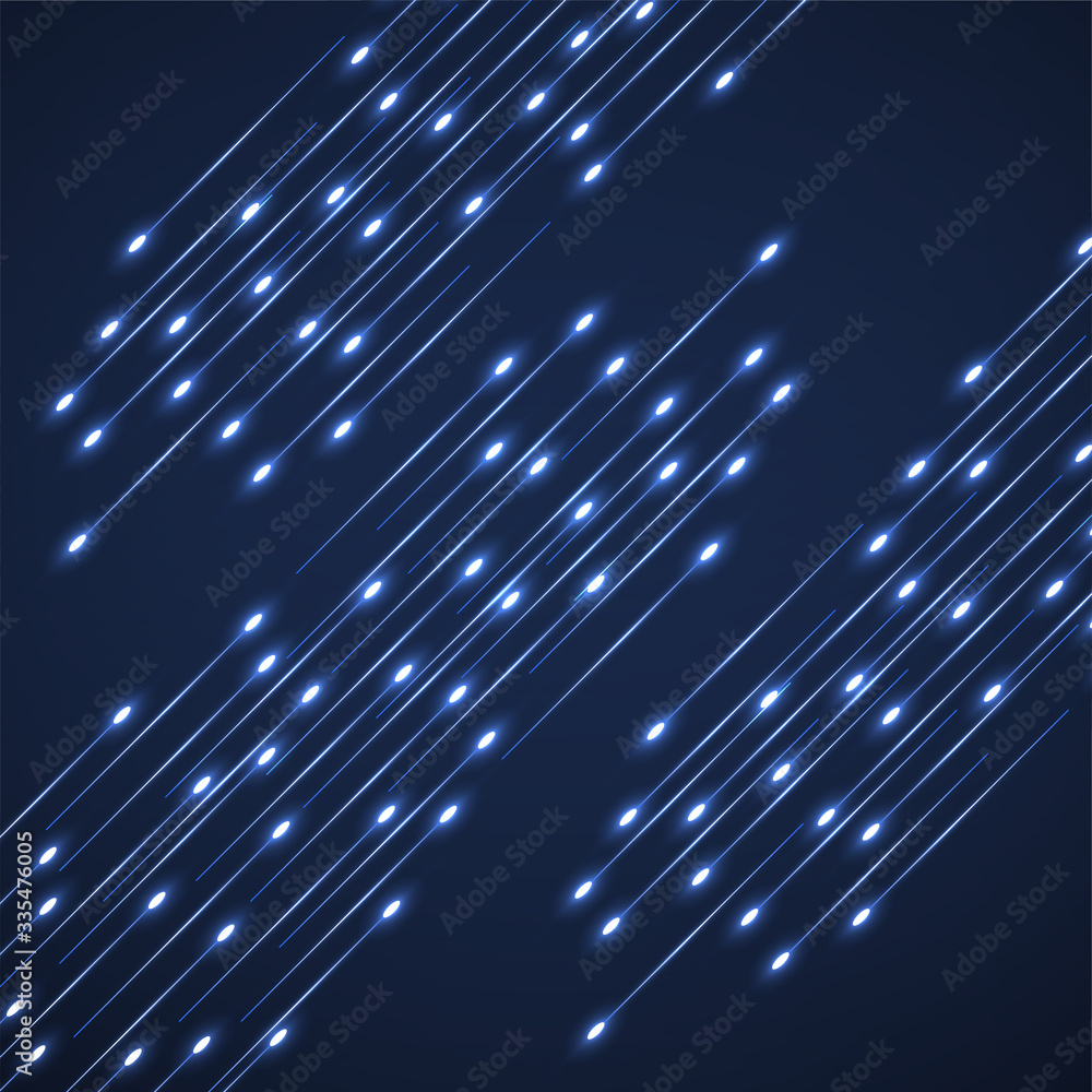 Obraz premium Abstract futuristic background with light lines. Vector illustration