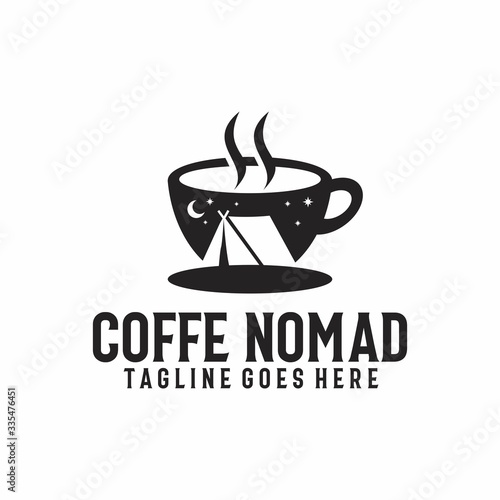coffee nomad logo concept