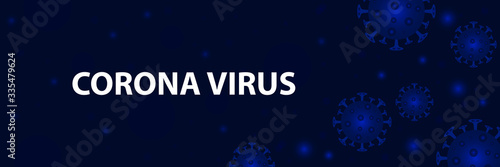 Corona virus background, pandemic medical concept, vector illustration.
