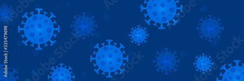 Corona virus background, pandemic medical concept, vector illustration.