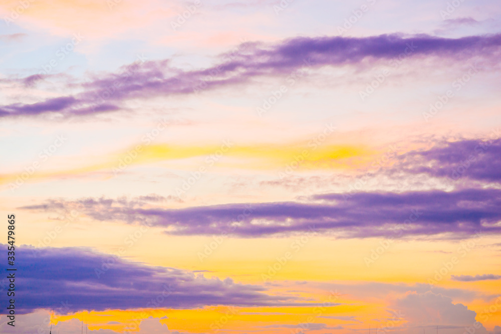 Colorfull sunset sky nature background