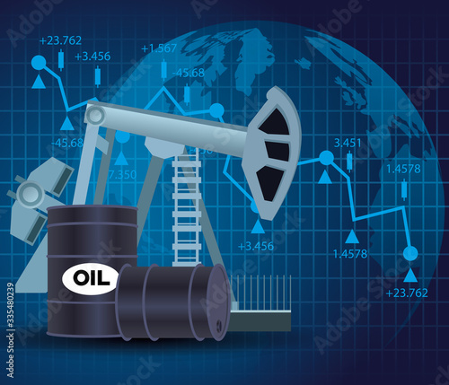 oil price market with barrels