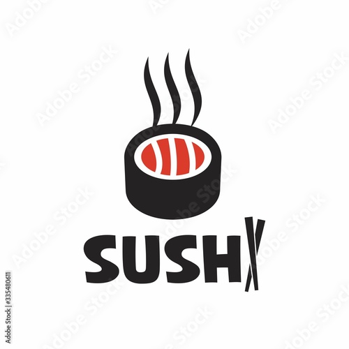 Sushi logo concept. Japanese food logo.