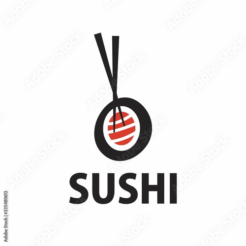 Sushi logo concept. Japanese food logo.