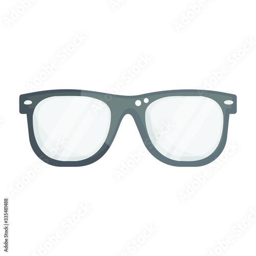 Icon of protective eyewear, glasses vector in flat style 