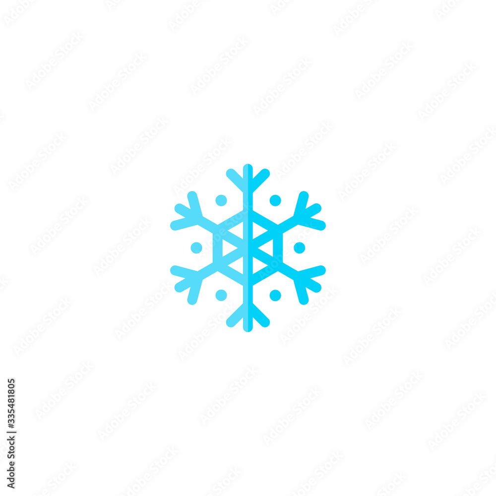 Snowflake vector icon for web and app. six-branch snowflake of artistic shape. Trendy Flat style for graphic design, Web site, UI. EPS10. - Vector illustration Snowflake vector icon for web and app. six-branch snowflake of artistic shape. Trendy Flat style for graphic design, Web site, UI. EPS10. - Vector illustration