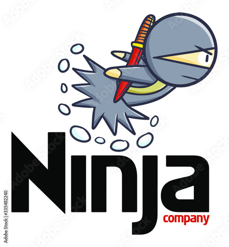 Cute and funny logo for ninja equipment store or company
