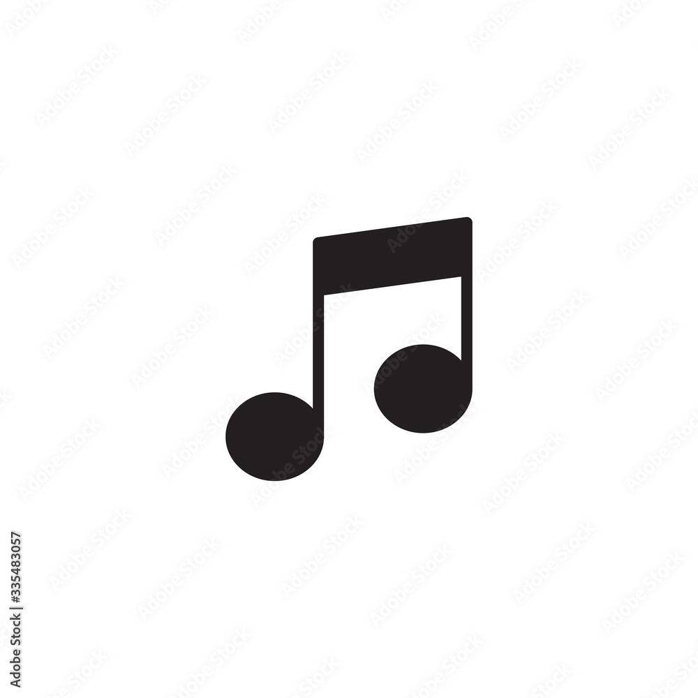 Music Icon in trendy flat style isolated on white background. Sound icon. Tone sign. Note symbol for your web site design, logo, app, UI. Vector illustration, EPS10. Music Icon in trendy flat style isolated on white background. Sound icon. Tone sign. Note symbol for your web site design, logo, app, UI. Vector illustration, EPS10.