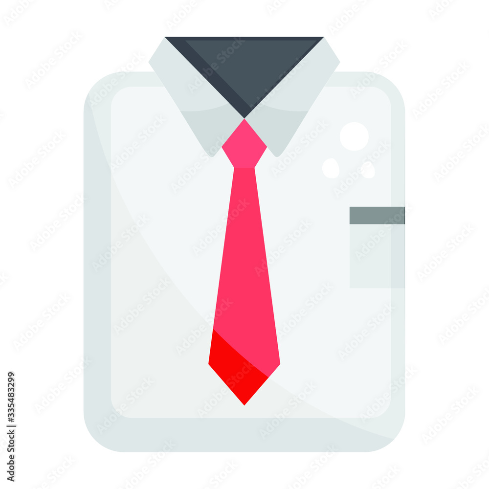 Formal shirt icon in flat design. Men office apparel Formal shirt icon in flat design. Men office apparel