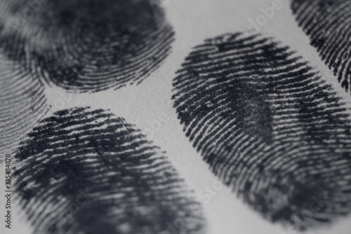 Fingerprint evidence of crime. photo