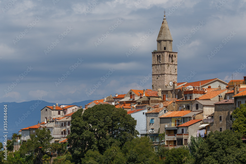 View to Vrbnik town on Krk island, Croatia