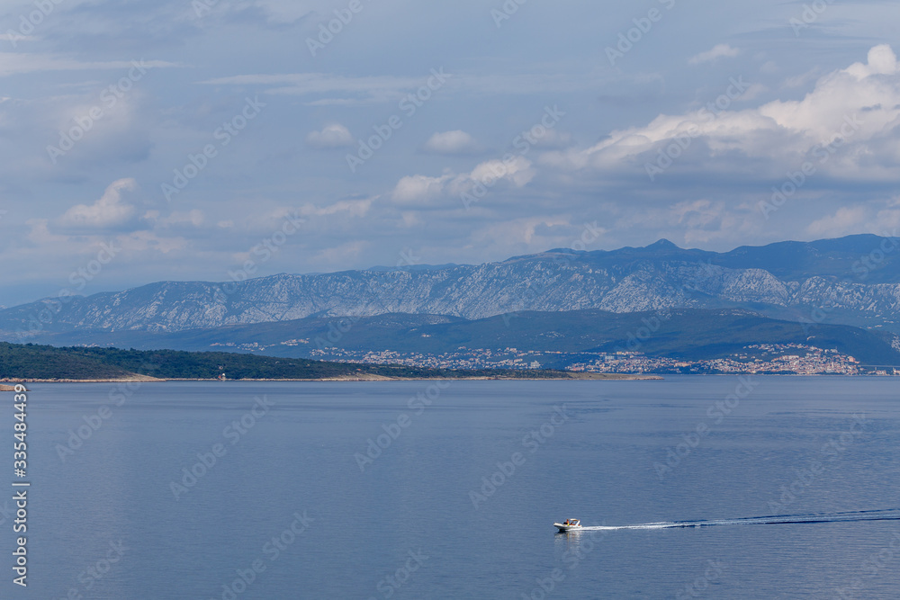 View to Adriatic sea from Krk island, Croatia