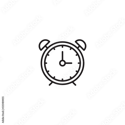 Alarm Clock vector icon isolated on white background. Alarm clock ringing icon. Symbol for your web site design, logo, app, UI.