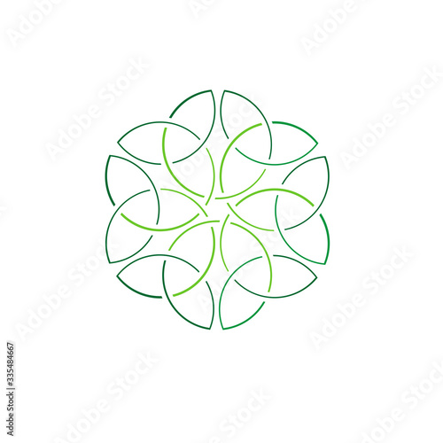 Celtic trinity knot vector concept for any purposes.Scandinanavian decor. Line drawing, logo design element