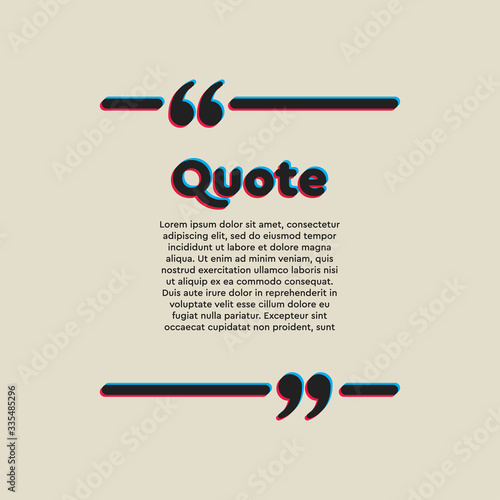 Vector template a creative quote bracket lines