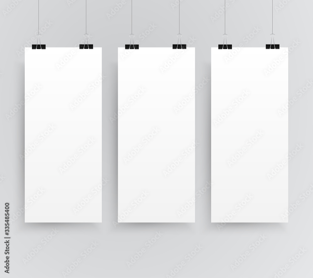Vector three rectangle vertical format paper sheet Vector three rectangle vertical format paper sheet