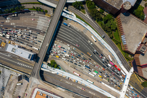  Top view of Hong Kong traffic