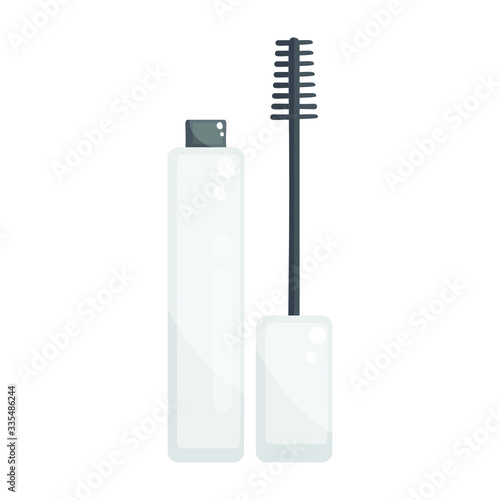 Mascara icon in flat design. Ladies cosmetic product 