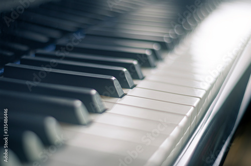 Photography piano keys close up