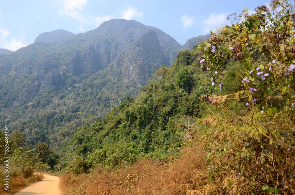Landschaft bei Vang Vieng, Laos