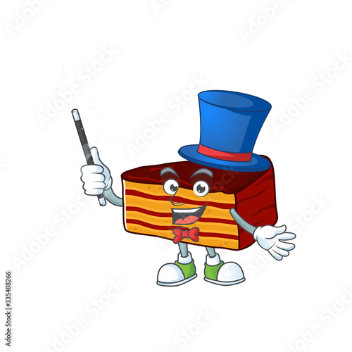 Talented dobos torte Magician cartoon design style