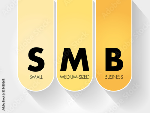 SMB - Small and Medium-Sized Business acronym, business concept background