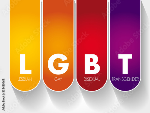 LGBT - lesbian, gay, bisexual, transgender acronym, concept background