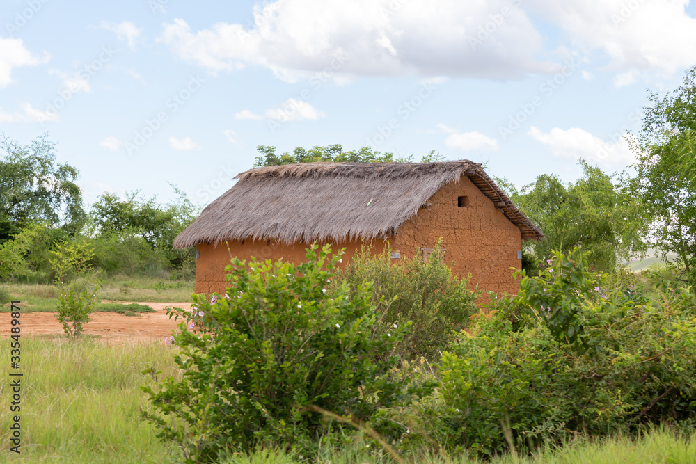 A house in Madagascar in a field