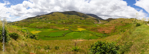 Landscape shot as a panoramic image of the beauty of Madagascar