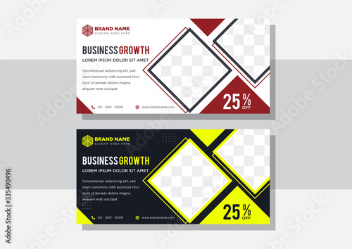 Abstract banner design web template Set, Horizontal header web. Modern Geometric background for website, Social Media Cover ads, flyer, invitation card. square shape for photo in white and dark blue