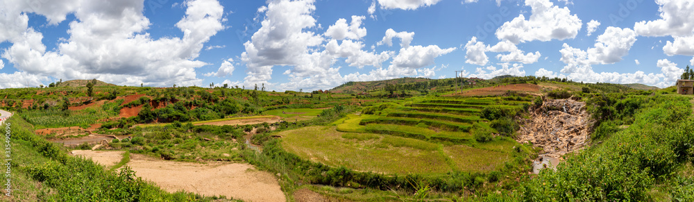 Panoramic shots of landscape images on the island of Madagascar