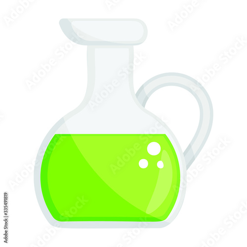 Herbal potion icon in flat design 