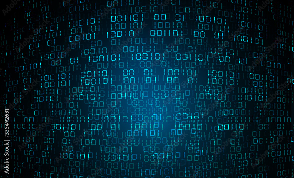Blue cyber circuit future technology concept background Blue cyber circuit future technology concept background