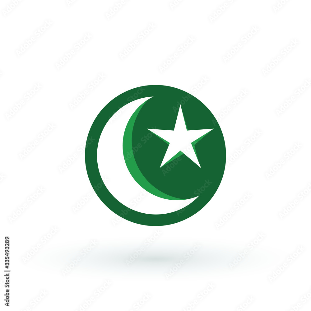 moon star islam islamic muslim religion silhouette icon vector logo symbol moon star islam islamic muslim religion silhouette icon vector logo symbol