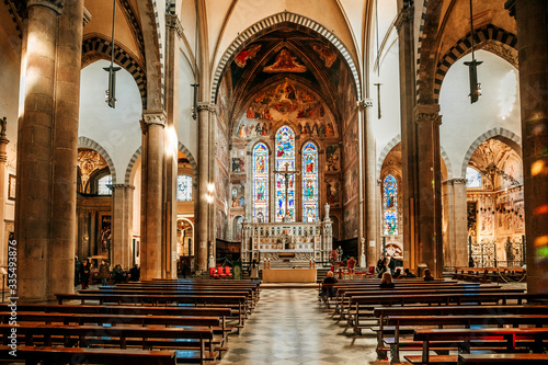 Santa Maria Novella, interior, Florence. photo