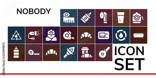 Modern Simple Set of nobody Vector filled Icons