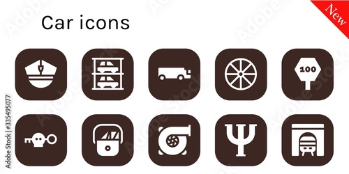 Modern Simple Set of car Vector filled Icons