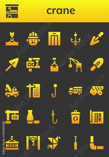 crane icon set