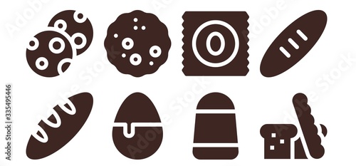 Modern Simple Set of cookies Vector filled Icons