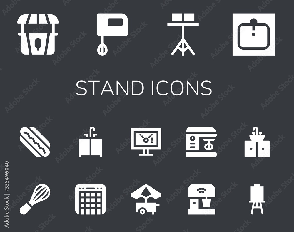 Modern Simple Set of stand Vector filled Icons Modern Simple Set of stand Vector filled Icons