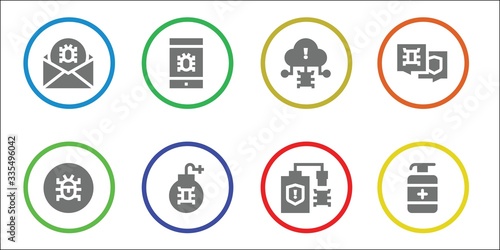bacterium icon set