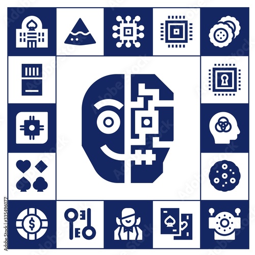 Modern Simple Set of chip Vector filled Icons