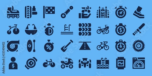 Modern Simple Set of race Vector filled Icons