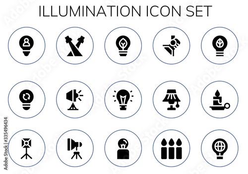 illumination icon set