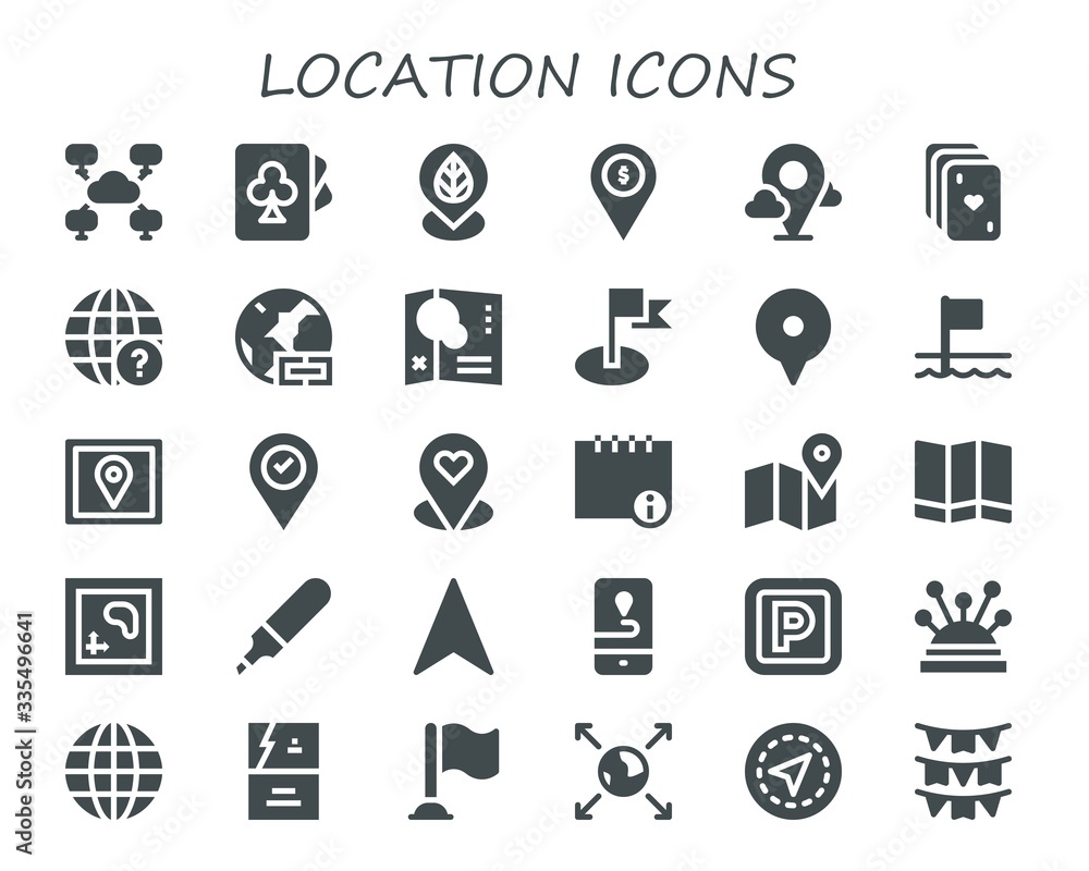 Modern Simple Set of location Vector filled Icons Modern Simple Set of location Vector filled Icons