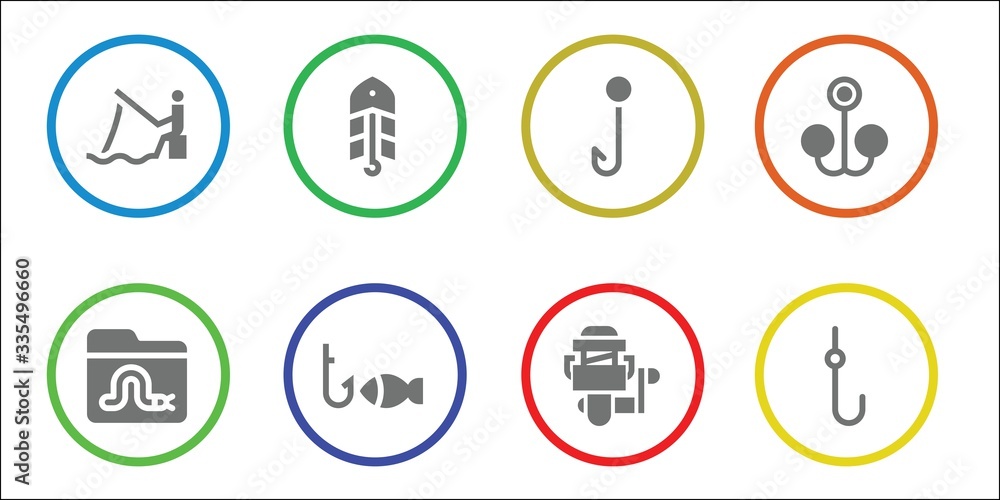 Fototapeta premium fisherman icon set