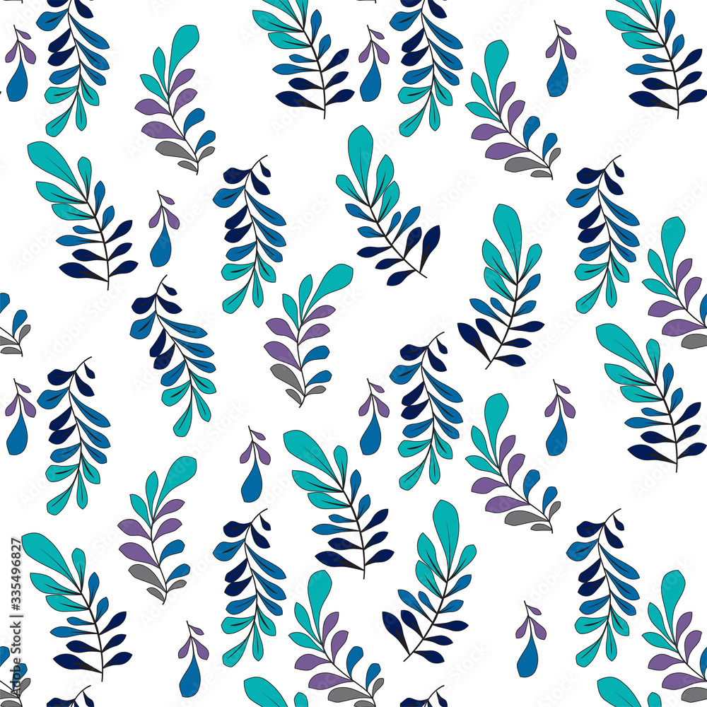 Fototapeta premium Texture with flowers and plants. Floral ornament. Original flowers pattern.