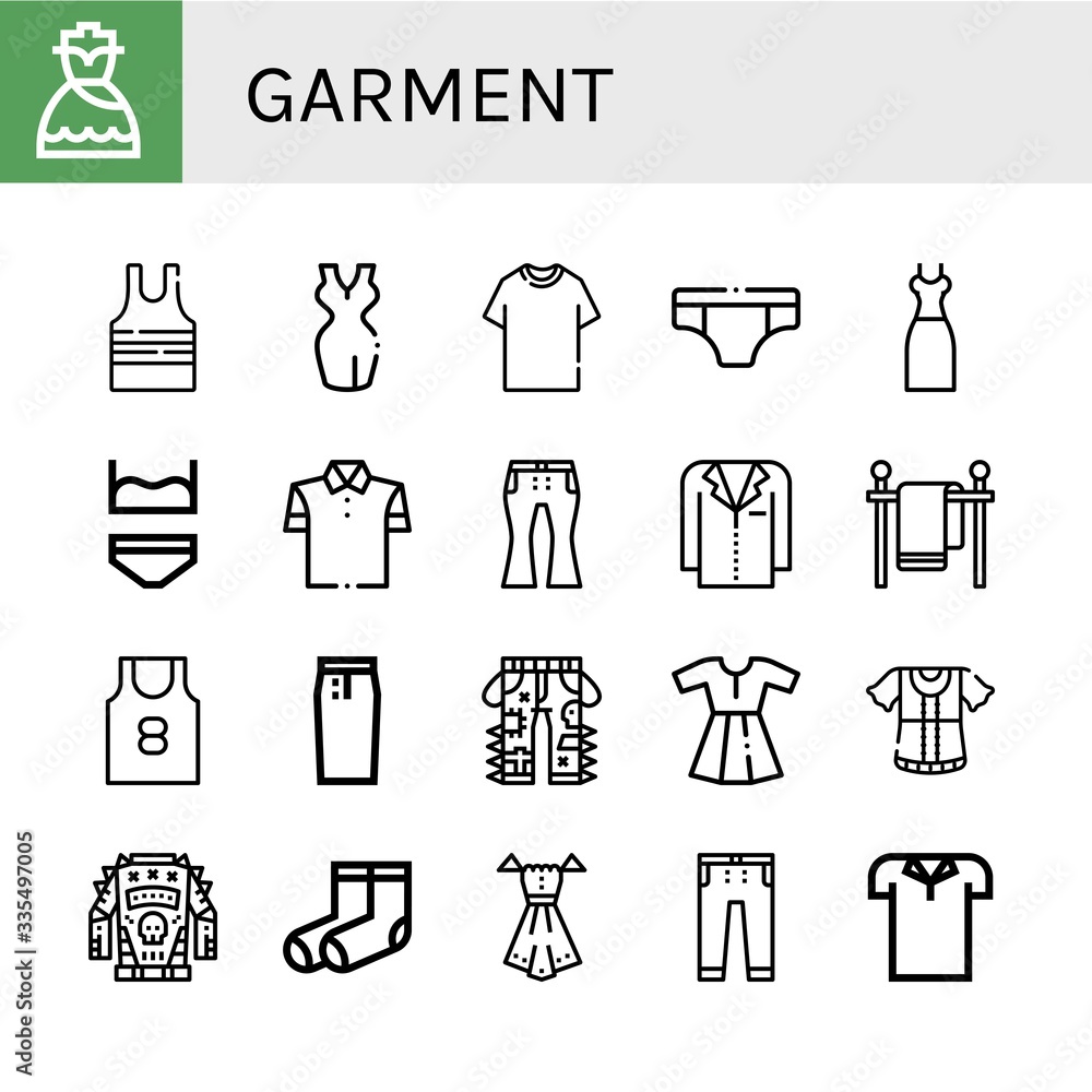 garment icon set garment icon set