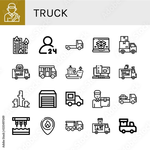 Set of truck icons
